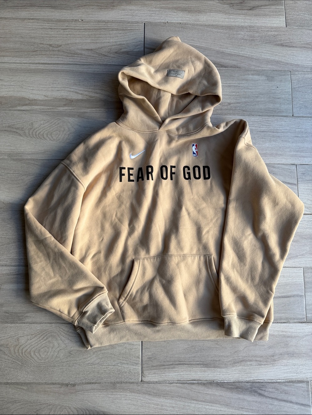 Fear of God Men’s Sand/Beige Hooded Sweatshirt
